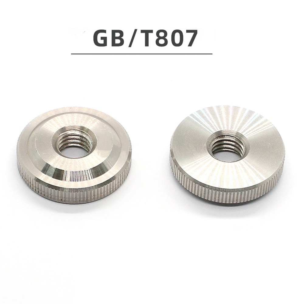 M2-M10 Knurled Thumb Nuts Stainless Steel Through Hole Round Hand Grip Knobs Nut