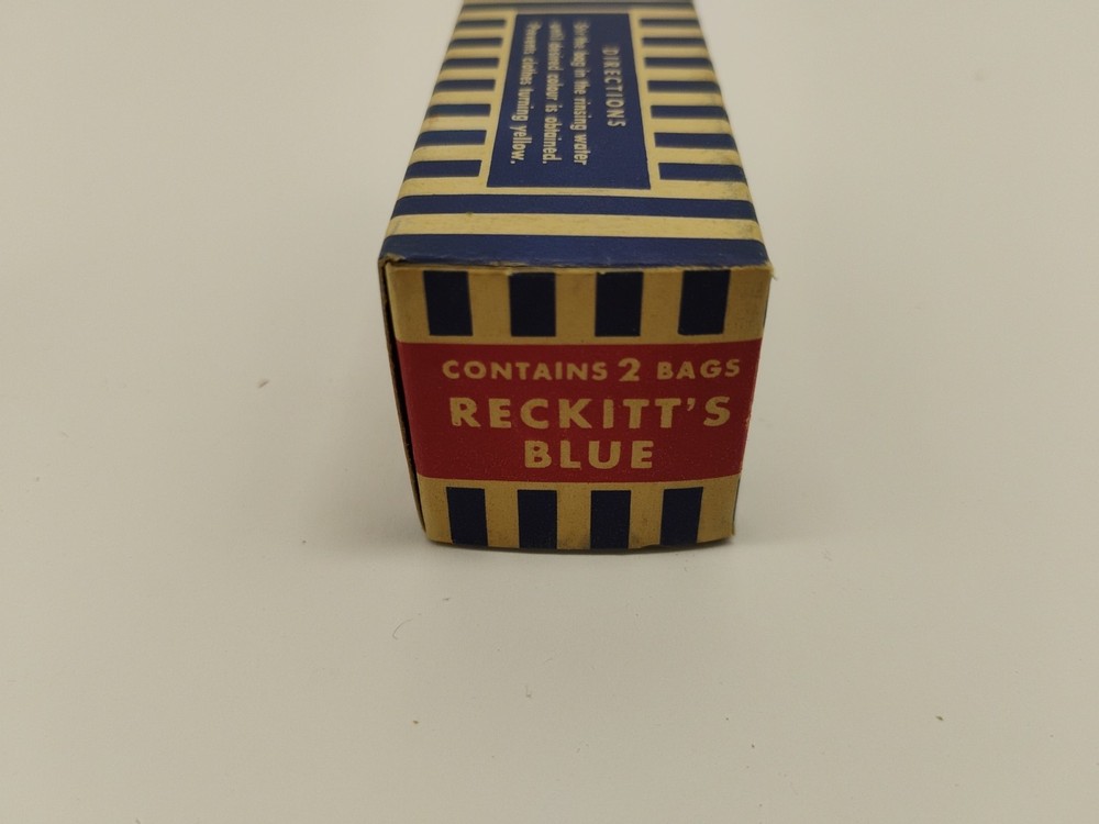 Vintage Reckitt's Blue Box with 2 Bags