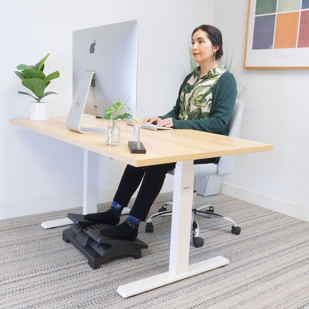 Mount-It! Ergonomic Footrest, Tilt Adjustable Individual Platforms, Height Adjus