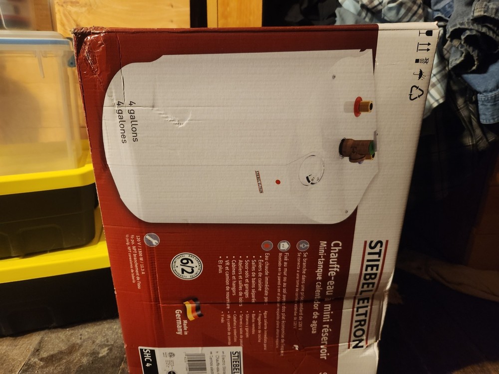 Mlni Stiebel Eltron 234046 4 Gal 120V SH4 Mini Tank Electric Water Heater 1300W