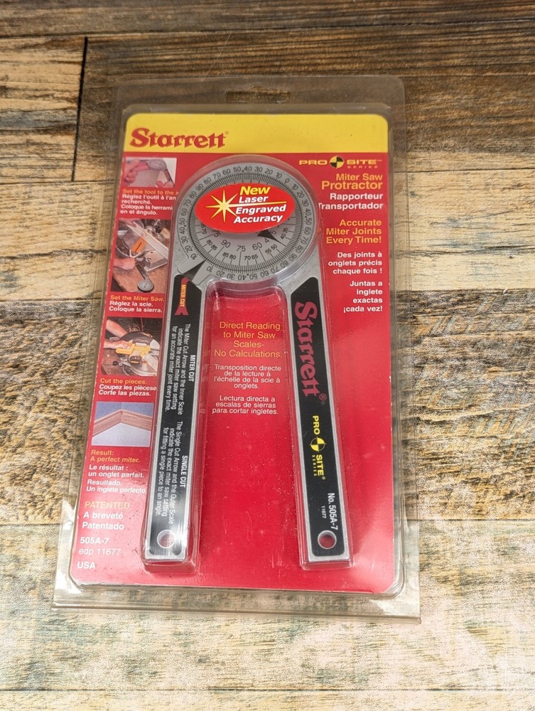 Starrett 505A-7 Miter Protractor 7"