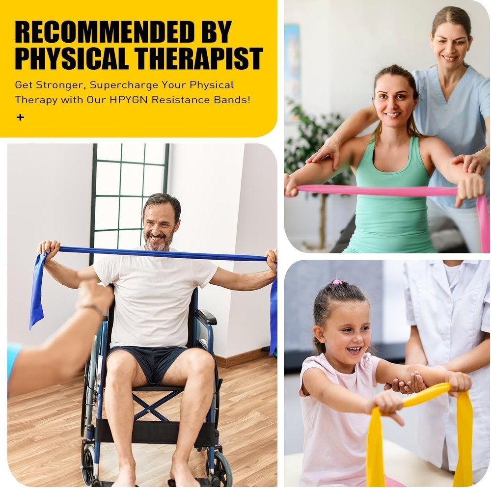 Resistance Bands, Exercise Bands, Physical Therapy Bands for Strength Training