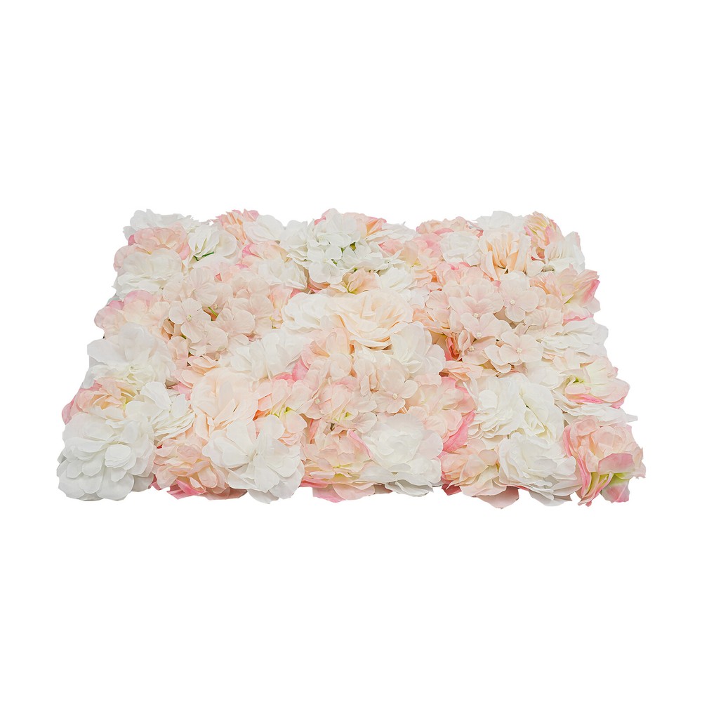 6Pcs Artificial Silk Flower Wall Panel Floral Backdrop Party Wedding Decor US