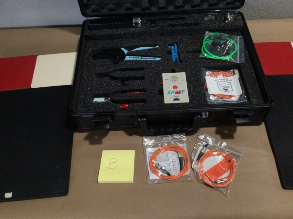 C-Tech Fiber Optic Tool Kit Strippers Crimpers SPOT Tester Case training system
