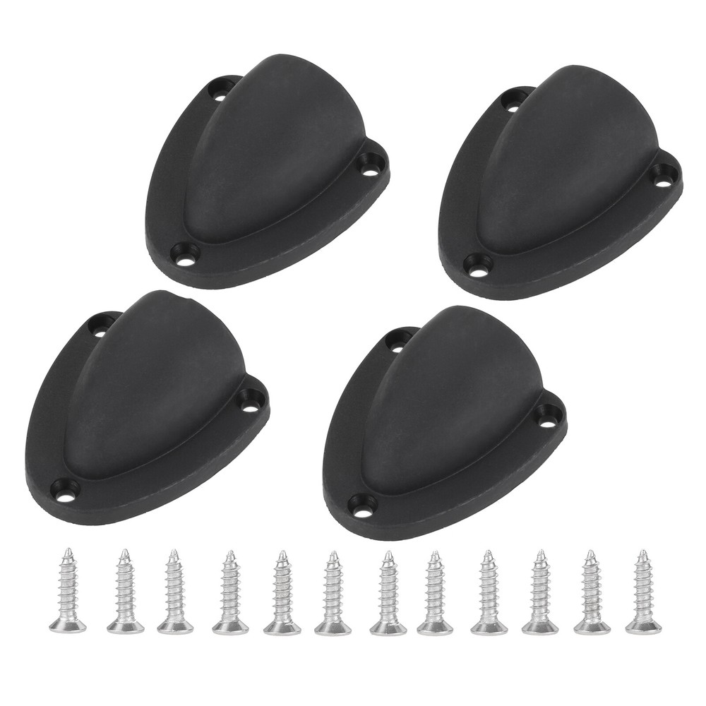 4pc Black Large Boat Marine Clam Shell Ventilator Wire Cable Hose Vent Cover