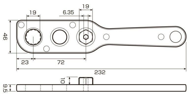 ANEX AOA-19S2 Offset Adapter Socket Set S2 Narrow Space Work