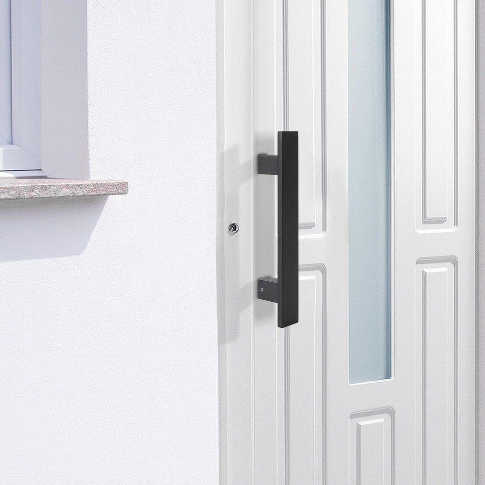 Stainless Steel Double Sided Push Pull Door Handle, H-shaped Door Pull Handle