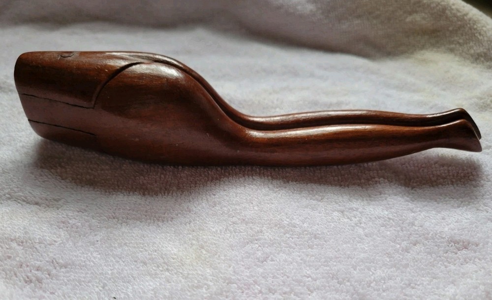 Vtg Solid Wood Nutcracker Lady Legs Hand Carved