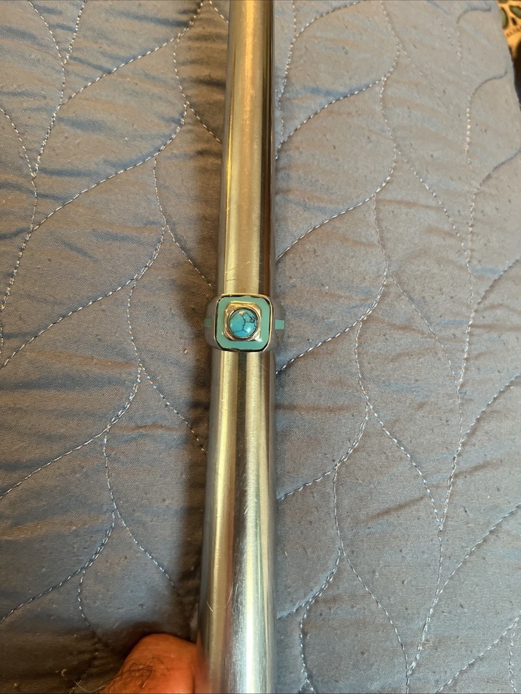 turquoise Stainless Steel (1) Size 7