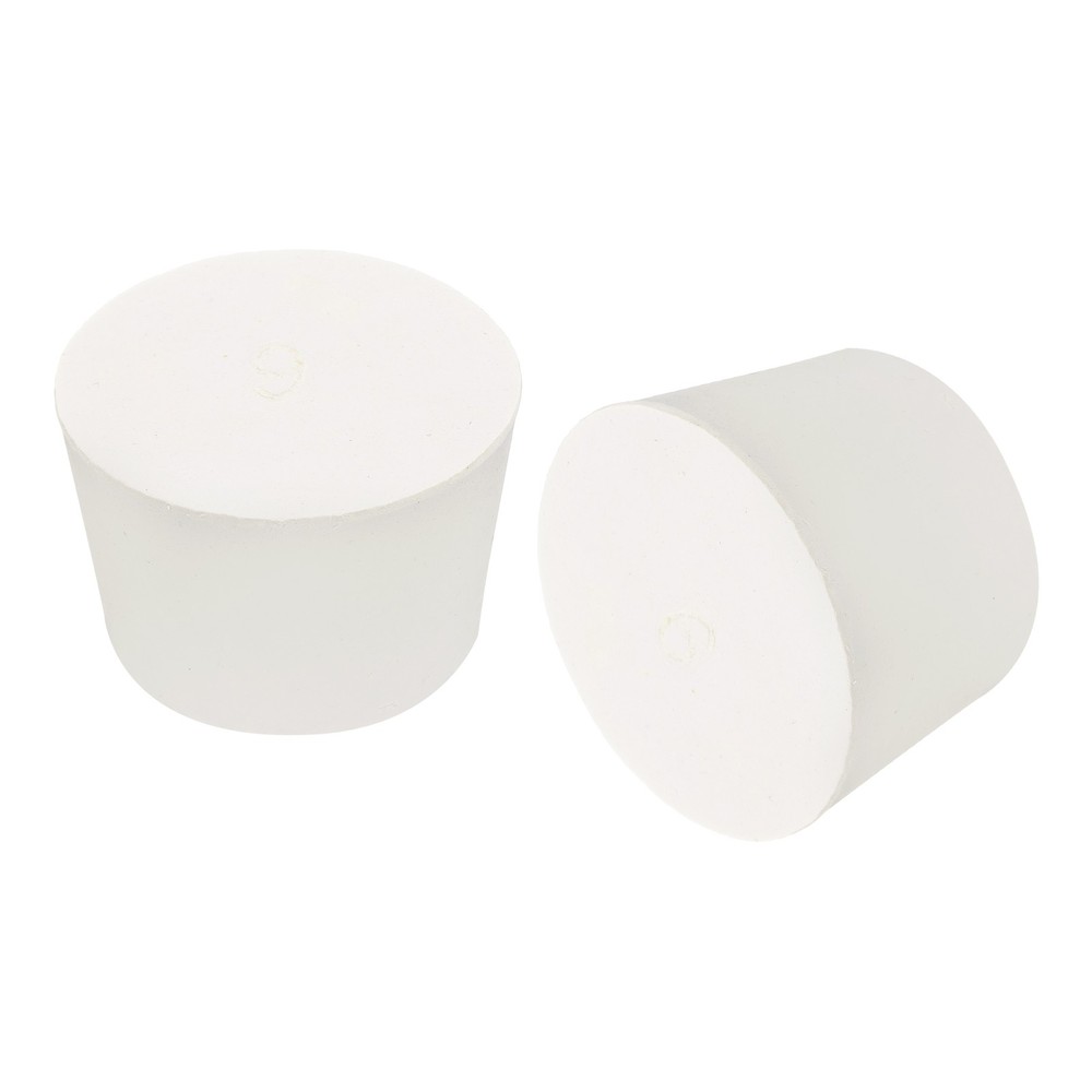 Tapered Shaped Solid Rubber Stoppers 38mm to 46mm, 6 Pcs Lab Rubber Plugs