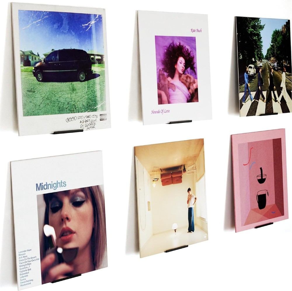 Vinyl Record Display Shelf - Wall Mounted Holders for Floating Record Display