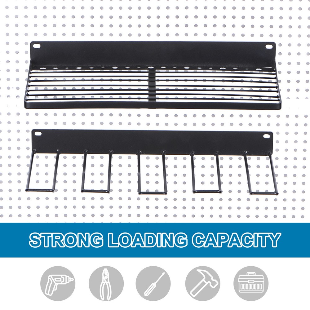 Power Tool Organizer Separate 2 Layers 4 Drill Storage Racks Wall Mount Style