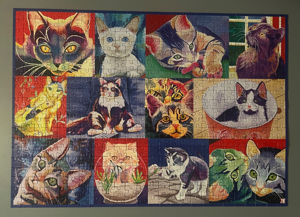 Ravensburger Hello Kitty Kat 500 Pc Puzzle Cat Lovers Large Format Complete MINT
