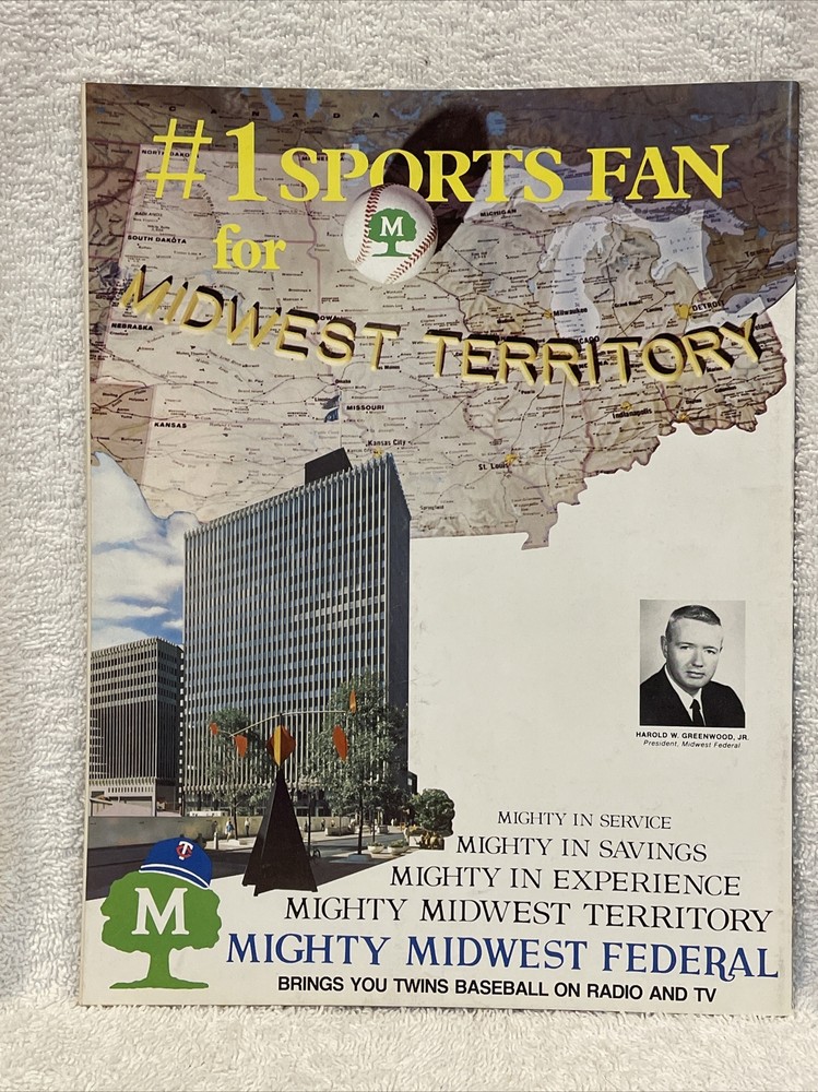 VINTAGE Minnesota Twins 1971 Program vs. Chicago White Sox Program, Tony Oliva!