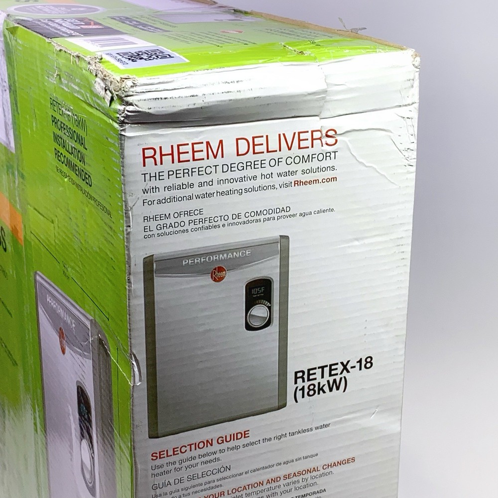 Rheem RETEX-18 Performance 18kW 3.5 GPM Electric Tankless Water Heater 240V NEW
