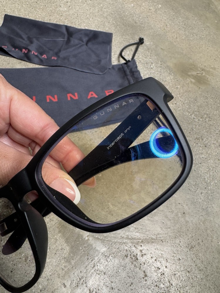 Gunnar Intercept Onyx Computer Screen Blue Light Reduction Glasses
