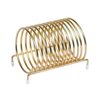Winco CS-3 3" Diameter Round Brass Plated Check Caddy