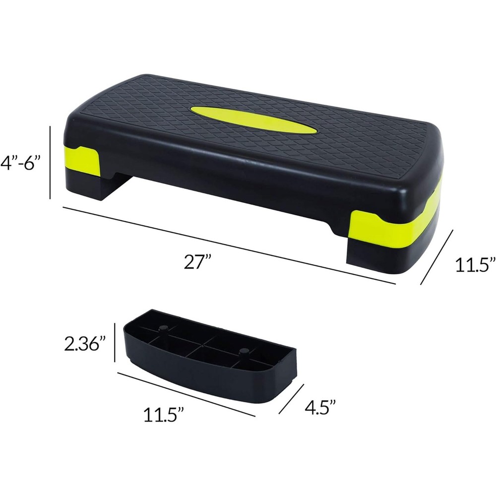 Adjustable Workout Aerobic Stepper Step Platform Trainer, 27-Inch, Multiple C...