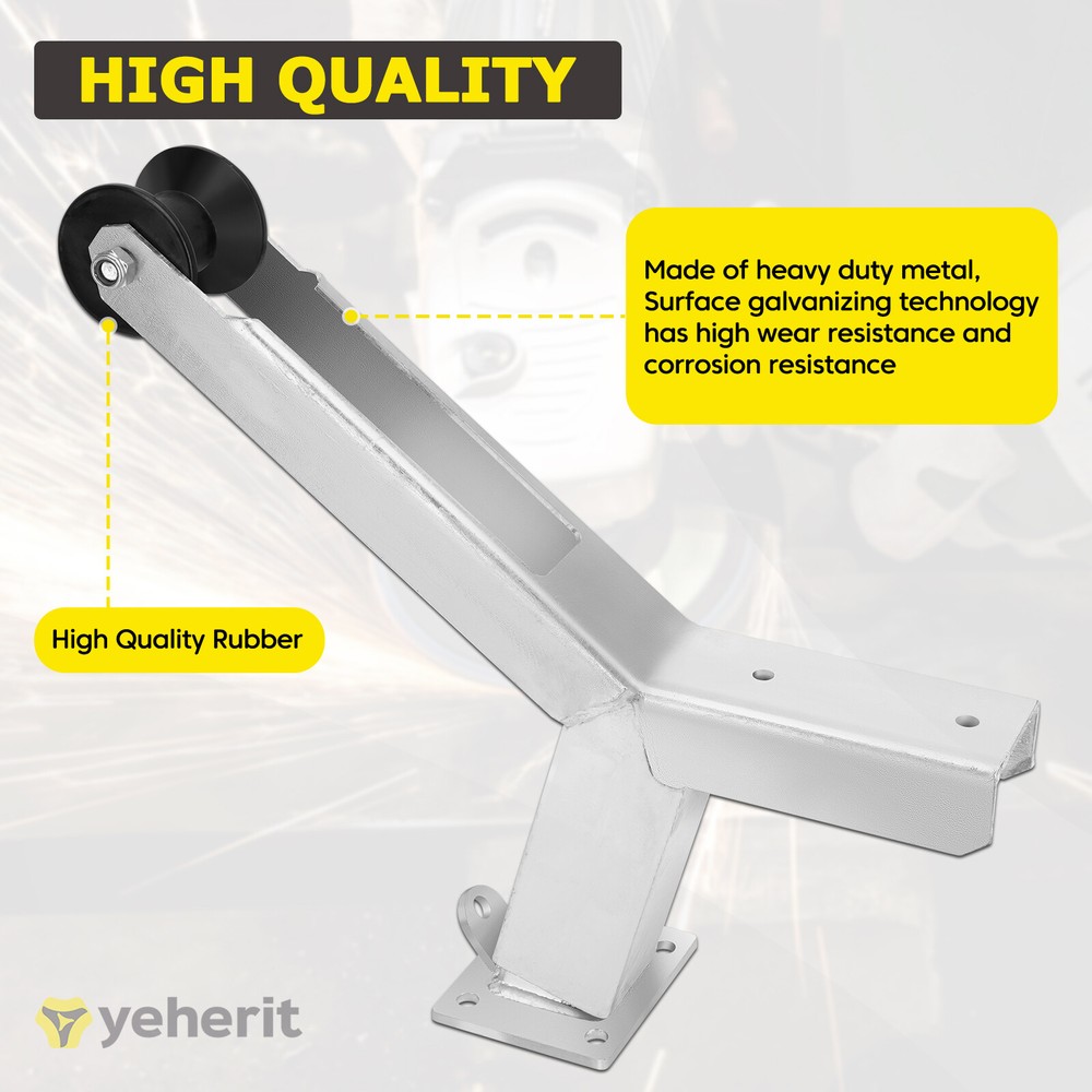 Boat Trailer Winch Stand with Roller Fits3"x4"Frames Multiple Height Adjustments