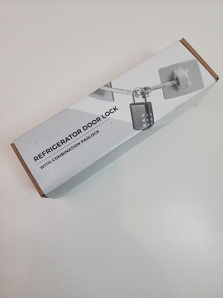Refrigerator Lock Kit with Combination Lock, New Opened Box