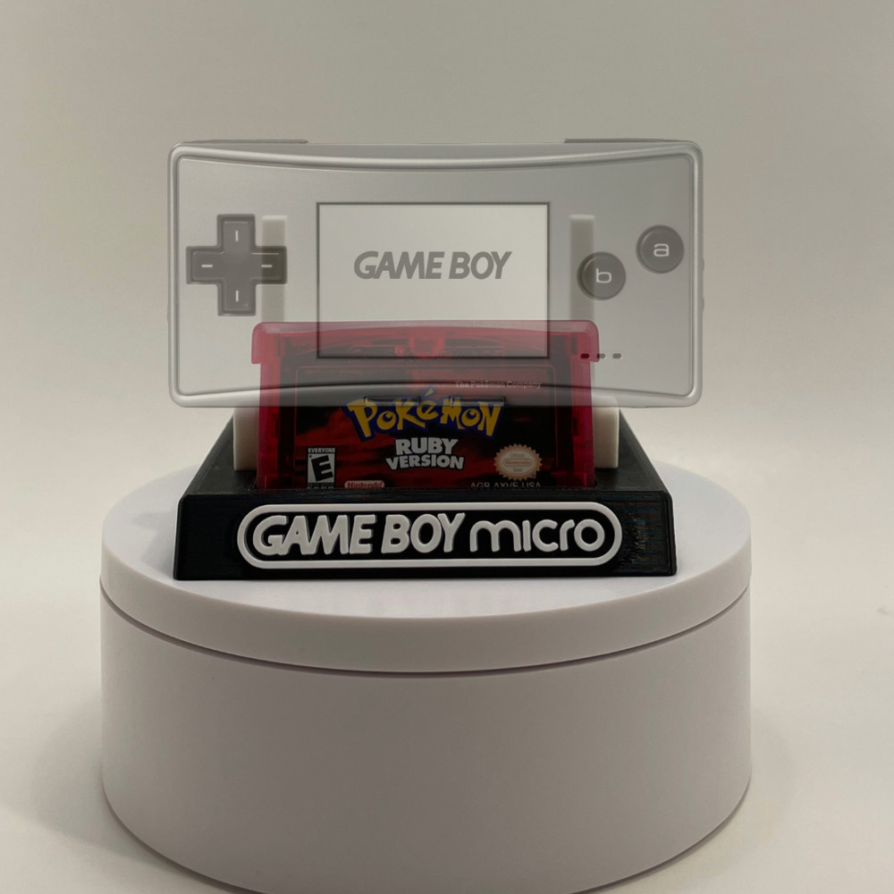 Game Boy Micro with Game Display/Stand/Holder - DISPLAY ONLY (Customize Colors)