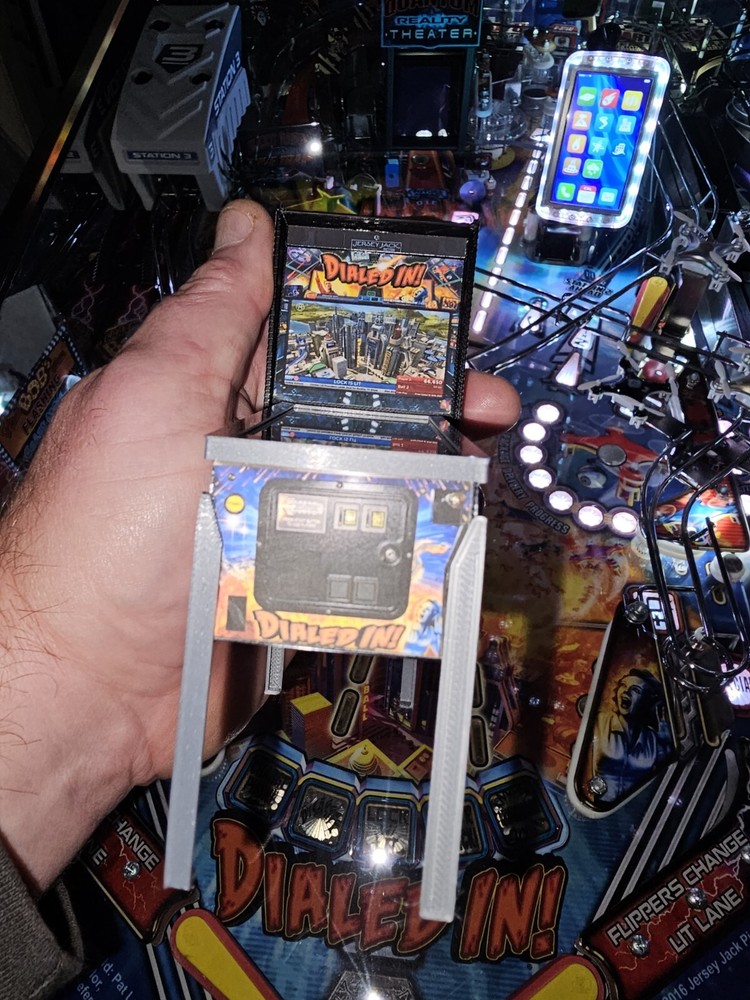 Miniature Replica “Dialed In” Pinball Machine Mini Scale Model, Keepsake, Trophy