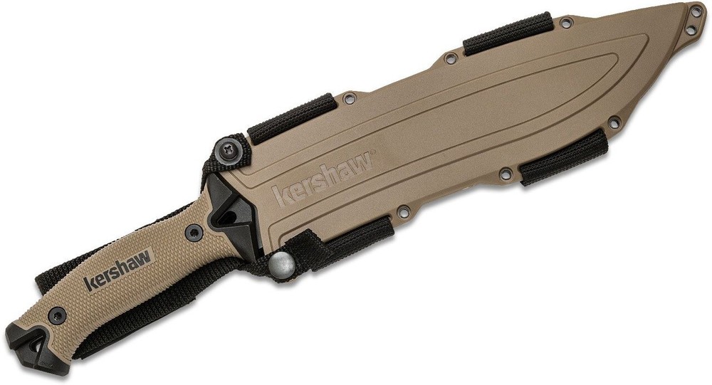 Kershaw 1077TAN Camp 10 Fixed 10" Carbon Steel Blade