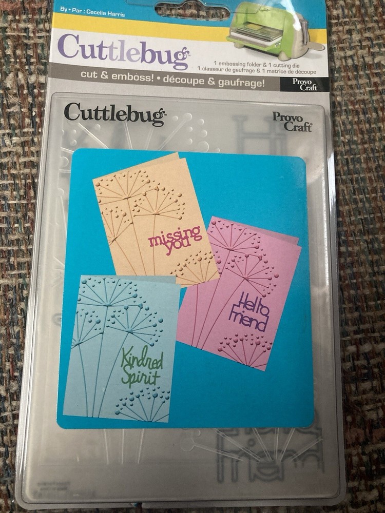 4 Sets Of Cuttlebug Embossing Folders New