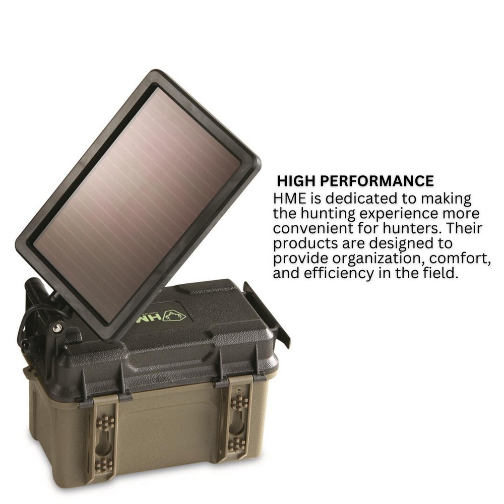 HME Trail Camera 12V with Solar Auxiliary Power Pack 2 Pack Bundle