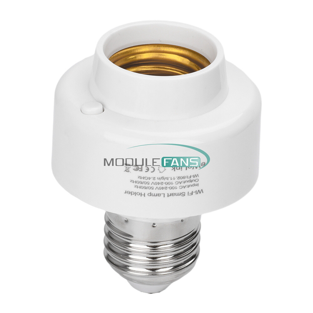 Smart WiFi Bulb Socket E26 E27 Light Bulb Adapter EWeLink Alexa Google Control