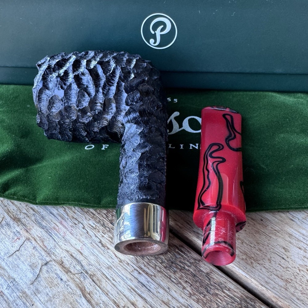 Peterson Dracula Rusticated Billiard (106) Fishtail Pipe - New