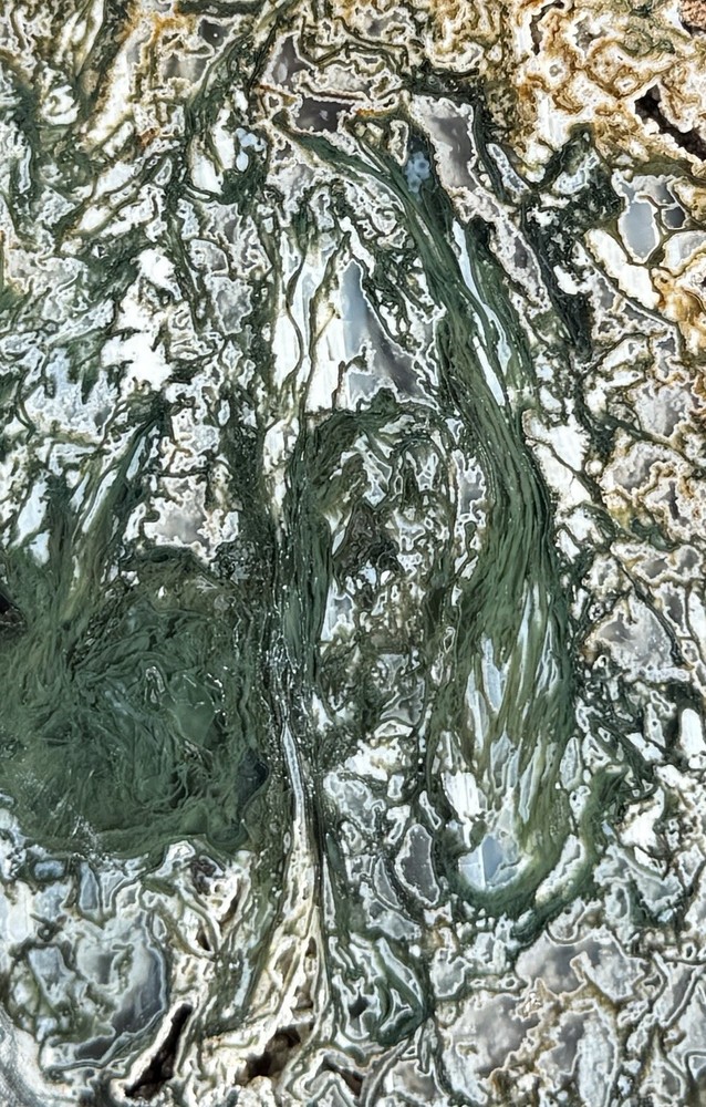 Polished Oregon Moss Agate Slab