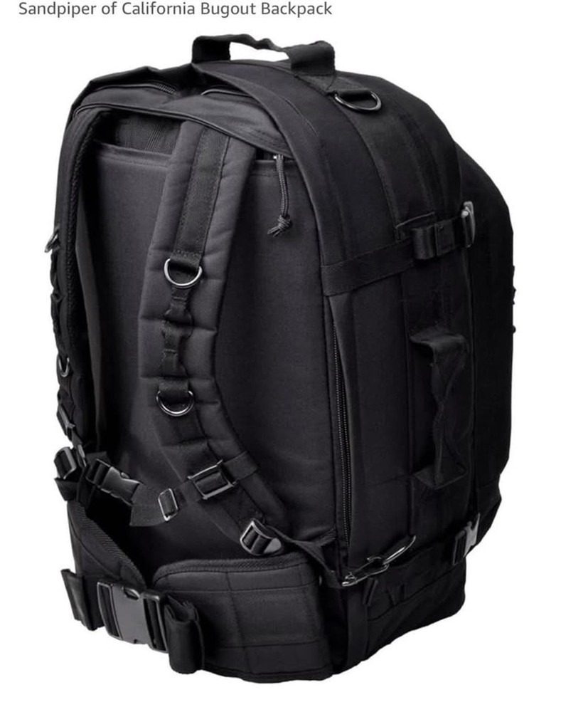 Tactical Backpack Black MOLLE Bugout Travel Camping EDC Pack