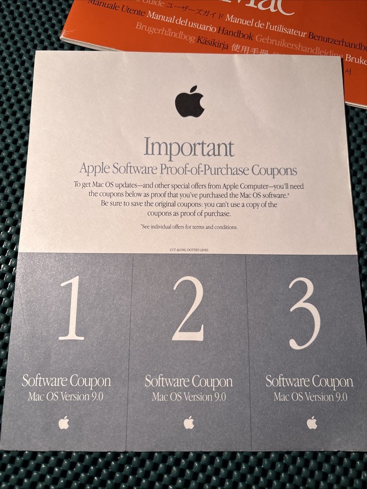 Vtg Apple Computers🍏 iMac User Guide 1999 W/ Mac OS Software Insert