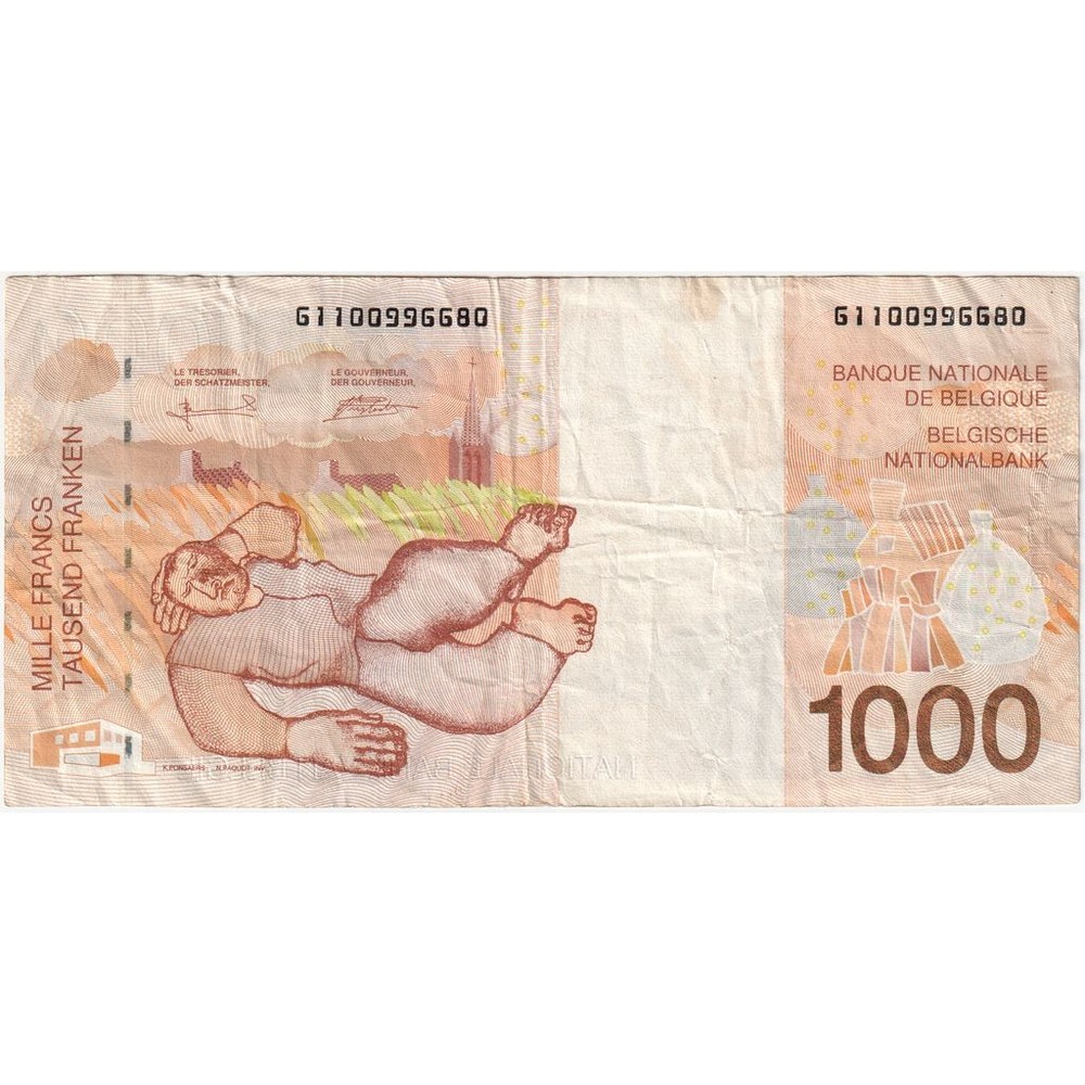 [#336380] Belgium, 1000 Francs, VF