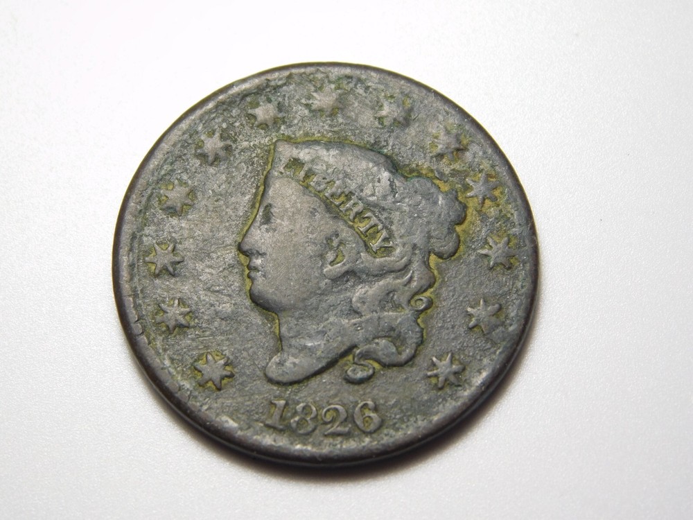 OLD US COIN 1826 CORONET  HEAD    LARGE CENT