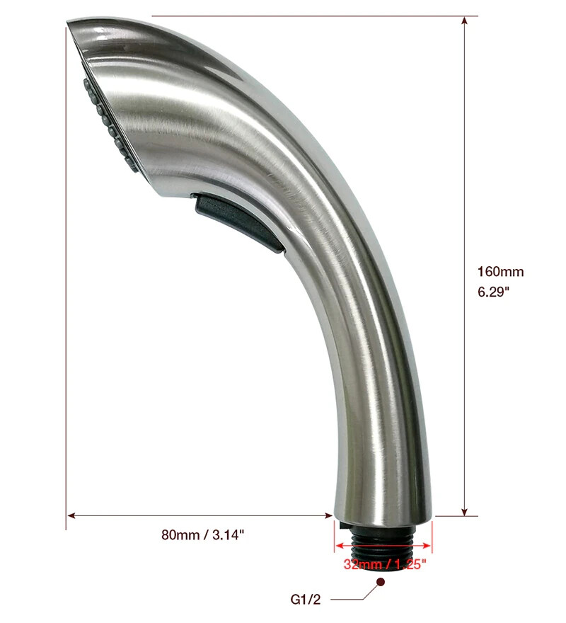 Kitchen Sink Pull-Down Faucet Sprayer Pull Out Mixer Spray Head Replacement Brus