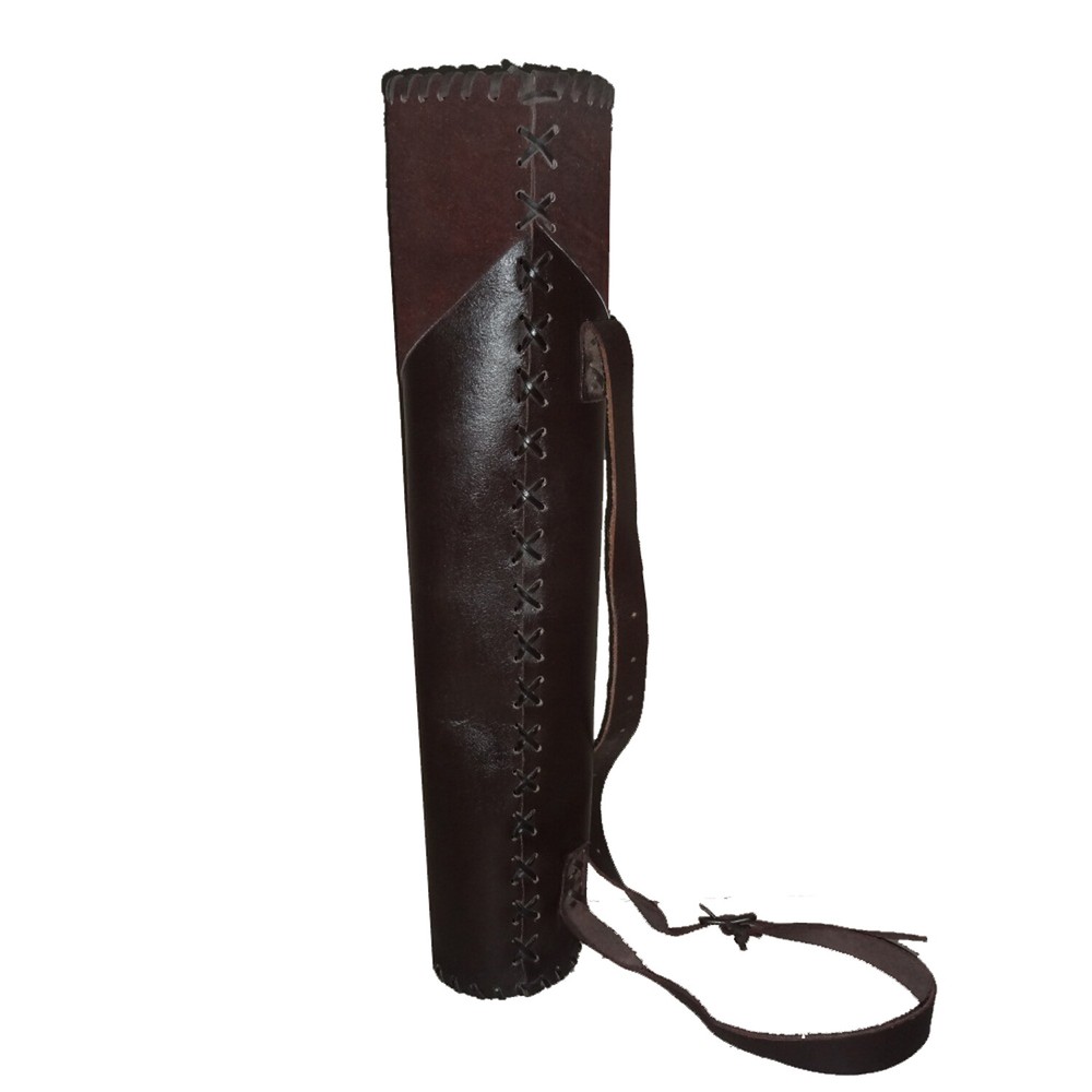 Leather Hunter Quiver Brown - LARP Quiver E404