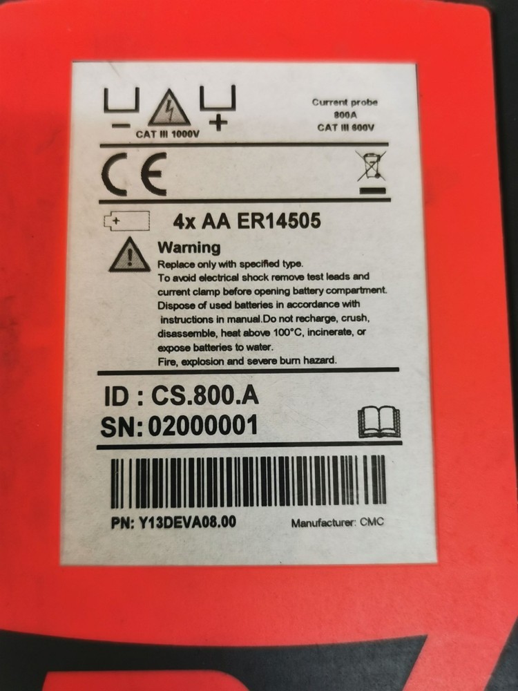 DevAir Logger CS.800.A Current & Voltage Data Logger Fluke Leads Clamp Case Tool