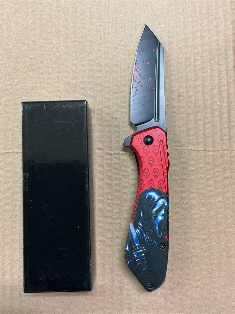 Ghost Face Spring Assisted Open Survival Pocket Knife