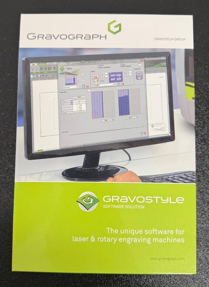 Gravograph / Gravotech M20 Desktop Rotary Engraving Machine w/ Dongle + Software