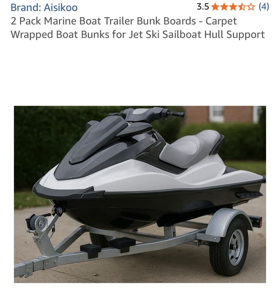 2 Pack Carpeted Boat Trailer Bunk