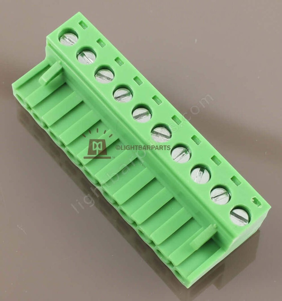 Replacement 10 Pin Plug Connector - Federal Signal Code3 Carson Whelen MasterCom