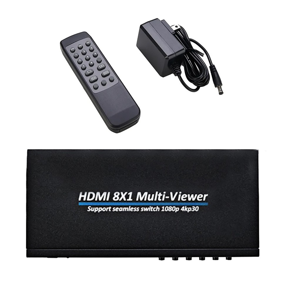 HDMI-Compatible Multiviewer Splitter 4K 8 In 1 Out Screen Multi Viewer Durable