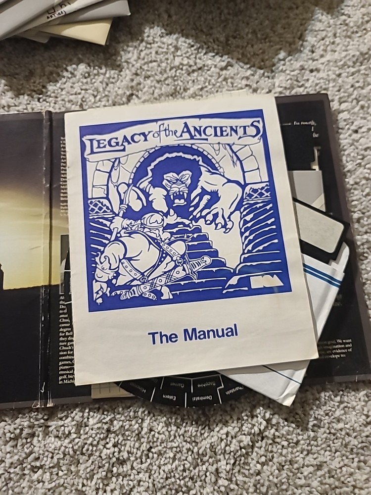 Legacy of the Ancients (EA) – Fold‑Out Folder, Disk, Code Wheel, Manual,...