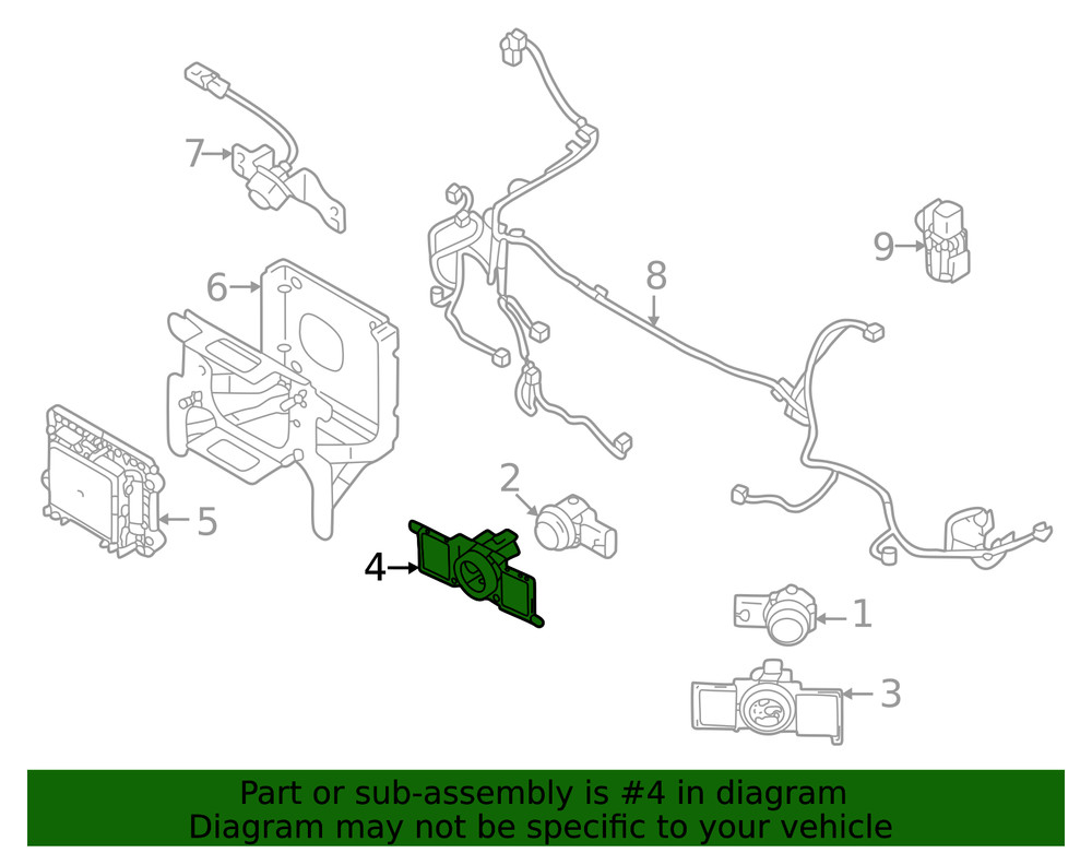 Genuine Mitsubishi Park Sensor Retainer 8651A421WB