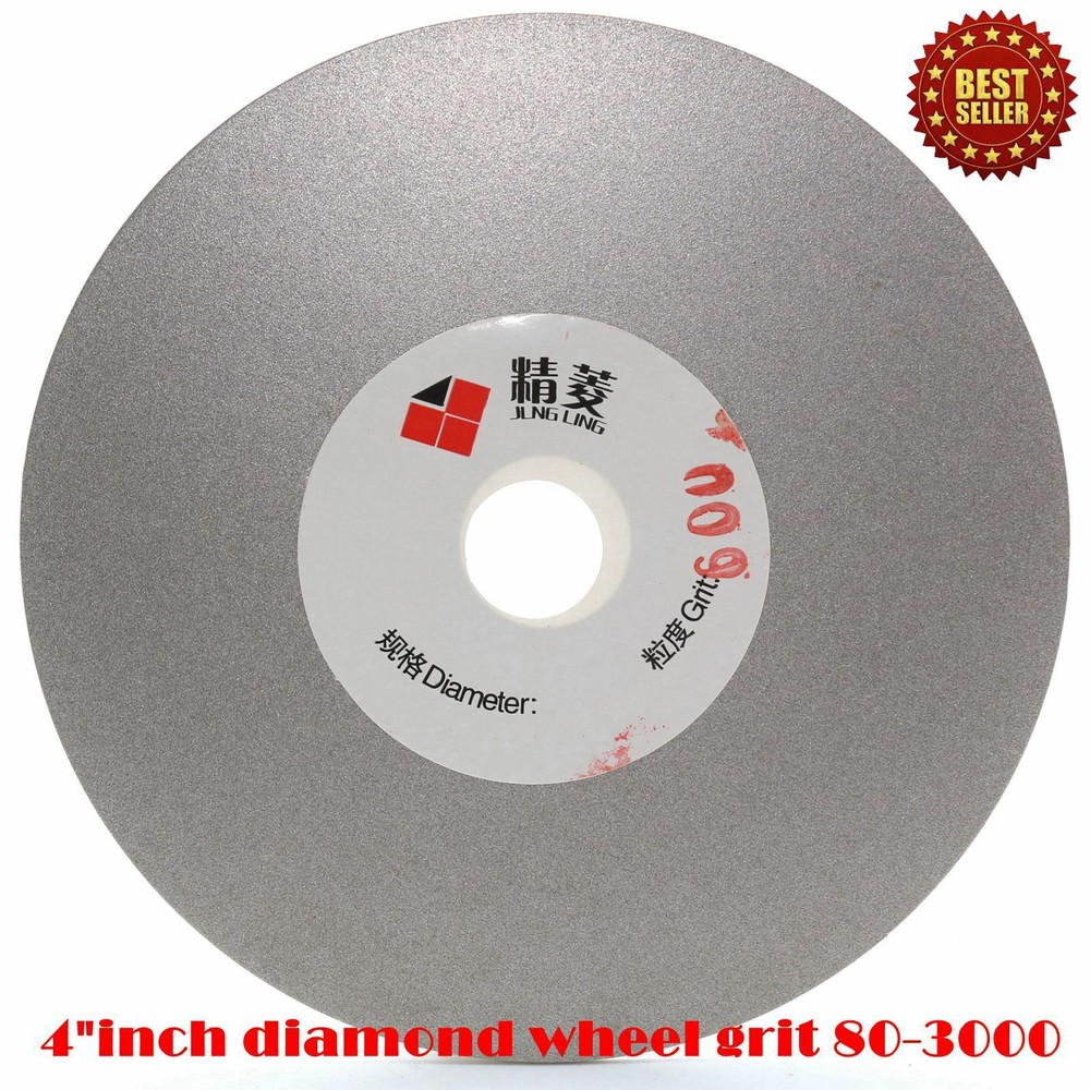4" inch Diamond Grinding Disc 600 Grit Flat Lap Disk Lapidary Tools for Stone
