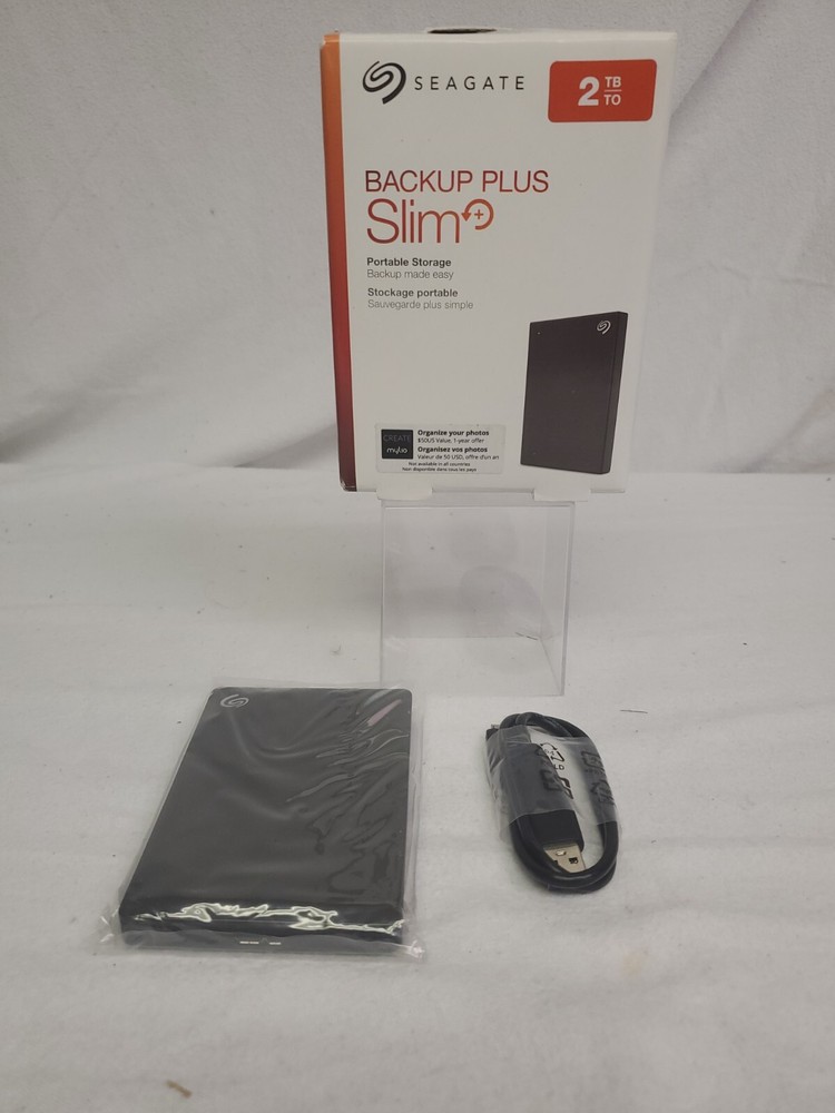 Seagate Backup Plus Black Slim USB 3.0 2TB External Hard Drive HDD 📦