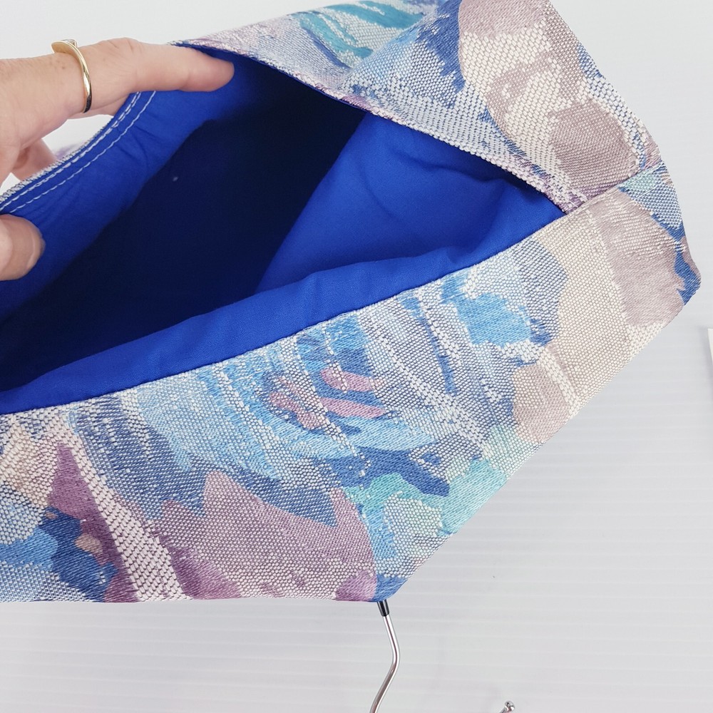 Peg Bag Handmade Multicolour Blue Pattern Print Lined Laundry Clothes Peg Holder