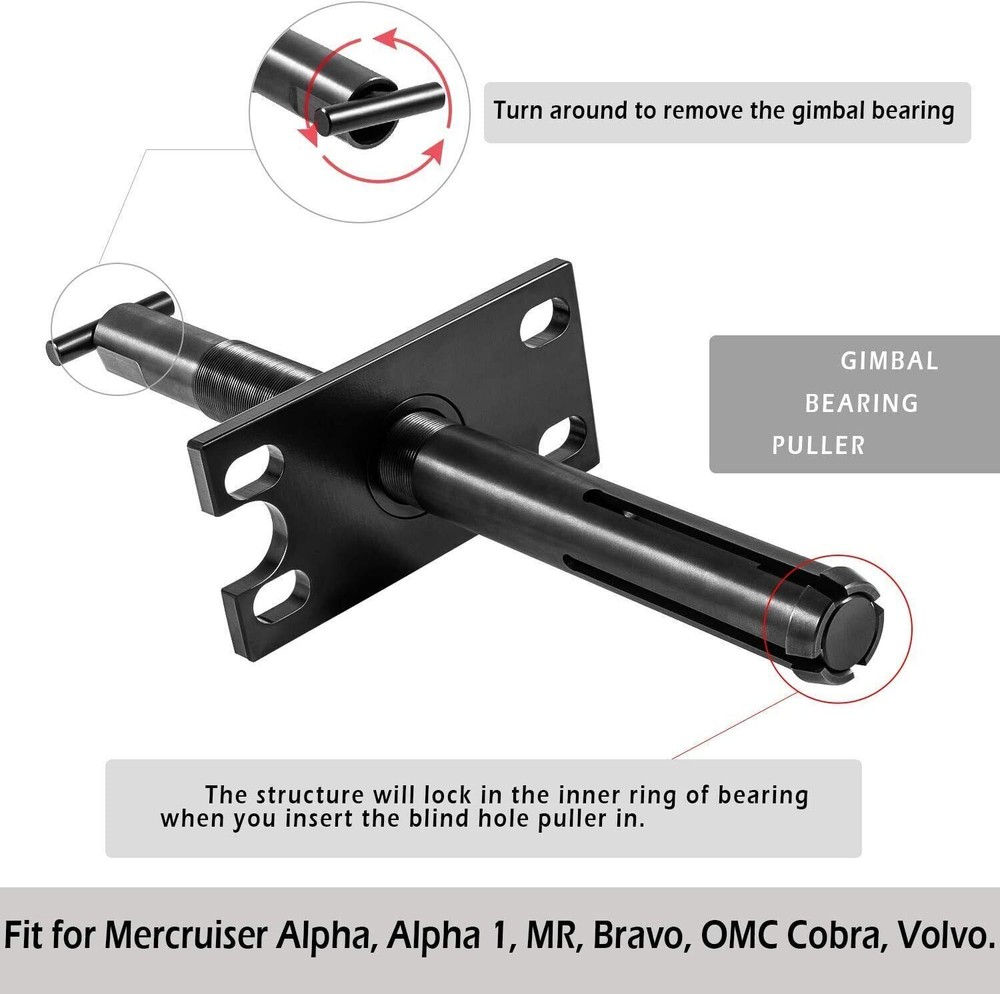 Gimbal Bearing Puller Alignment Tool & Hinge Pin Tool For Mercruiser Alpha Bravo